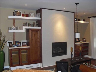 Living Room. The contemporary fireplace in the liv