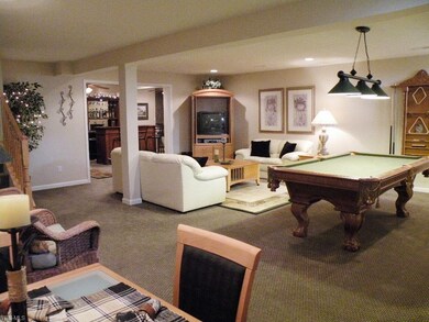 Professionally finished lower level with commercial grade quality.