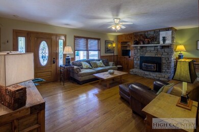 Great Room: Large great room with beautiful stone