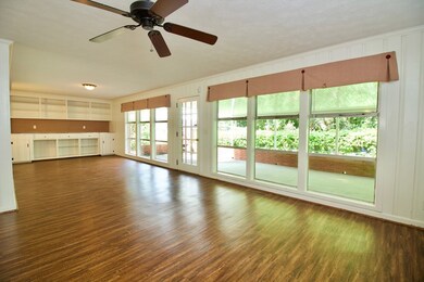 Living/dining room with built ins