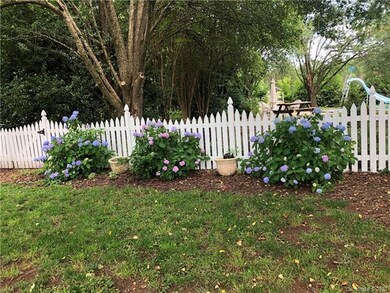 Beautiful plants and fence.  left side.