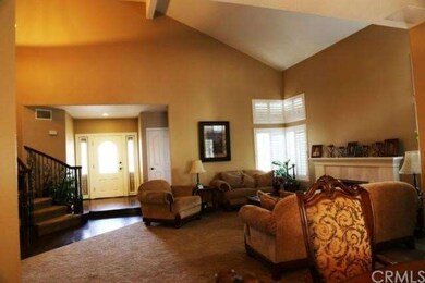 Vaulted cathedral ceilings in living room