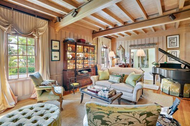 Living room opens to family room