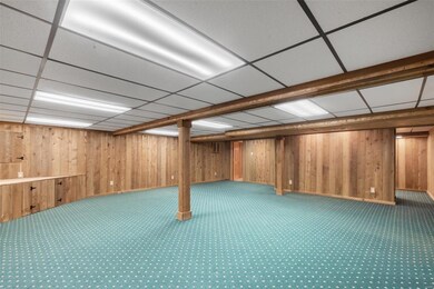 Large, open finished area i lower level.
