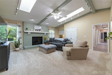 Family Room! View at right down hallway to bedroom