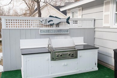 Built in grill for family cookouts...
