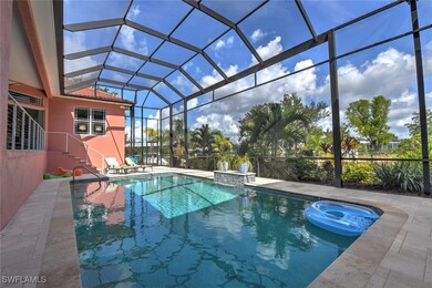 Swimming pool with a patio and a lanai