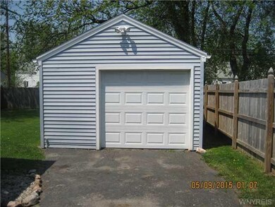 Exterior Front. 1.5 car, rebuilt garage