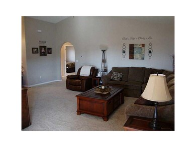 Living Room. Vaulted ceiling from the spacious liv