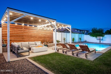Pool area night