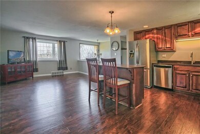 Kitchen with stainless steel appliances