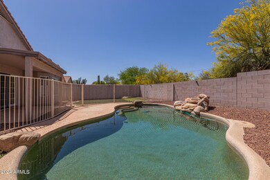 Fenced Pool & Waterfall