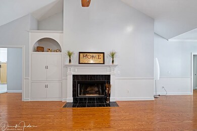 Family room fireplace and built-in