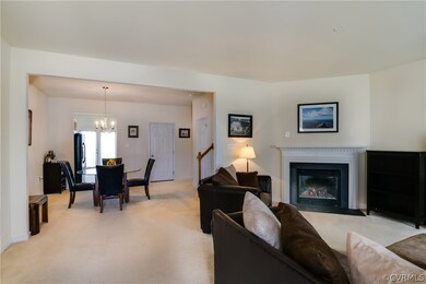 View from family room into dining area and into ki