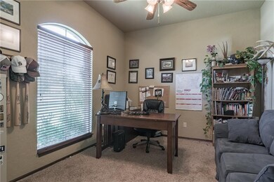 Spacious study/office with large picture window & 