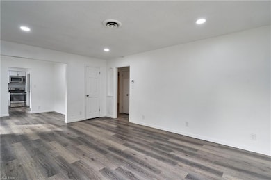 View of hardwood floored empty room