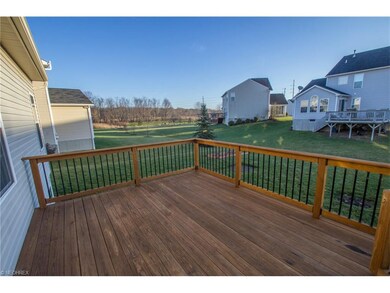 Custom built deck with wrought iron banisters