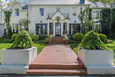 Up close view front entrance.