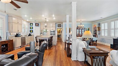 Open, spacious living area. The house is great for