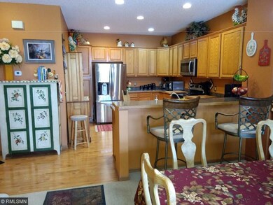 Huge Kitchen with all appliances staying. Wood flo
