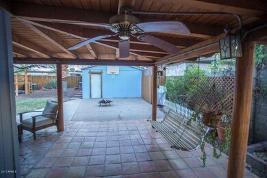 Garage from patio