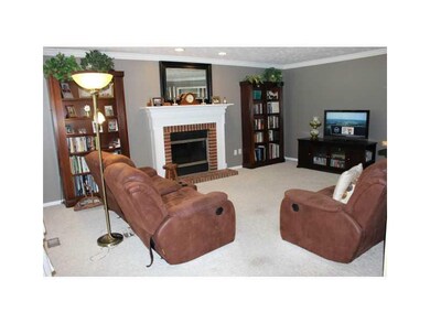 Family Room. Cozy up next to the wood burning fire