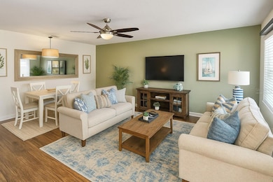 living area virtually staged