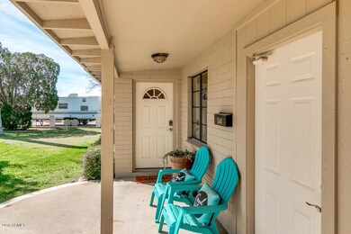 South facing front porch