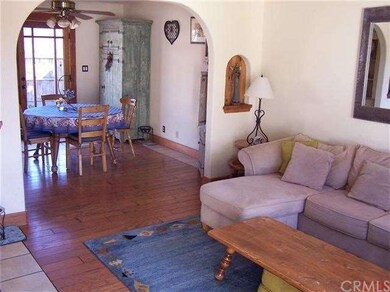 View from the living room into the dining room. La