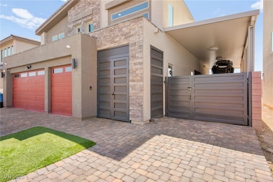 Garage with a gate