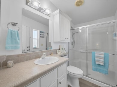 Spacious full bath master bath.