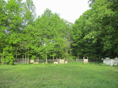 Dog Kennels Near at the Edge of the Pasture & Woods