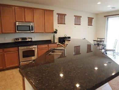 Beautiful granite breakfast bar!