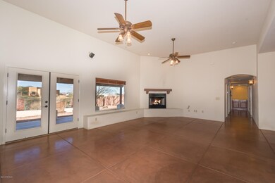 Family room, scored cement floors!