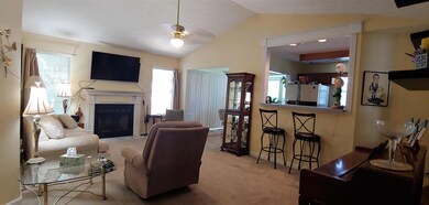 Open floor plan and soaring ceilings