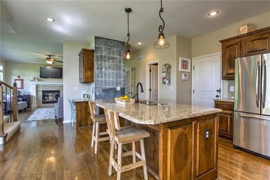 You will love the large granite island and chalkbo