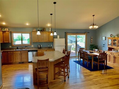 Open concept with large island.