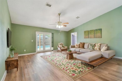 Virtually staged living room