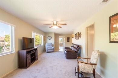 View from living room through kitchen!