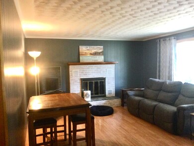 Living room with fireplace