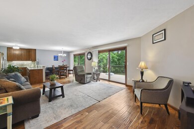 An open concept living room / dining room / kitchen ... flexibility