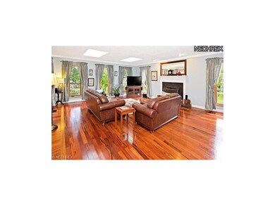 Family room from kitchen. French doors open to the