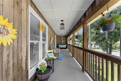 View of covered porch