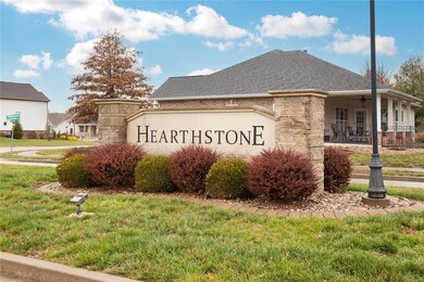 Community sign with a lawn