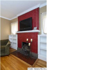 Wood burning fireplace