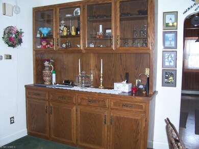 Beautiful built in hutch in dining room