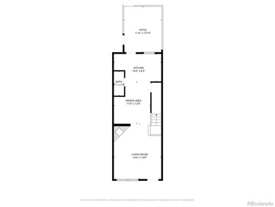 Main Floor Living Room, Dining Area, Kitchen, Powder Bath, Outside Fenced Yard