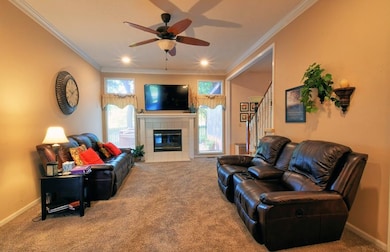 Living room with gas fireplace