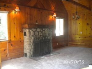 River Rock Fireplace