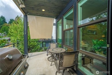 Covered deck for added entertaining or morning coffee.